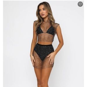 White Fox Feel the Beat Set (mini skirt and top)